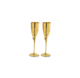 24K Gold Plated Goblet Set of 2 Pcs