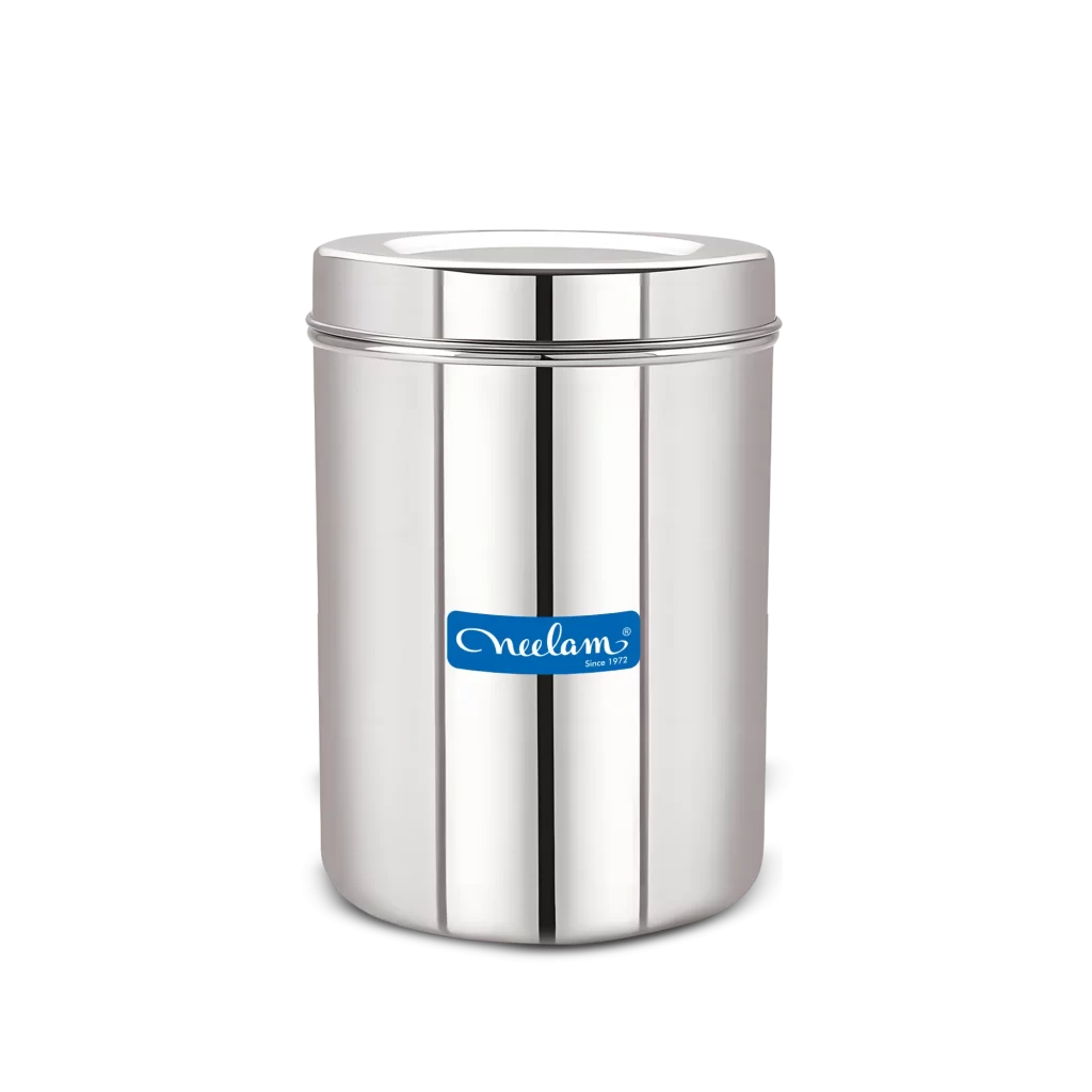 Neelam Stainless Steel Deep Dabba 19×24, Per KG