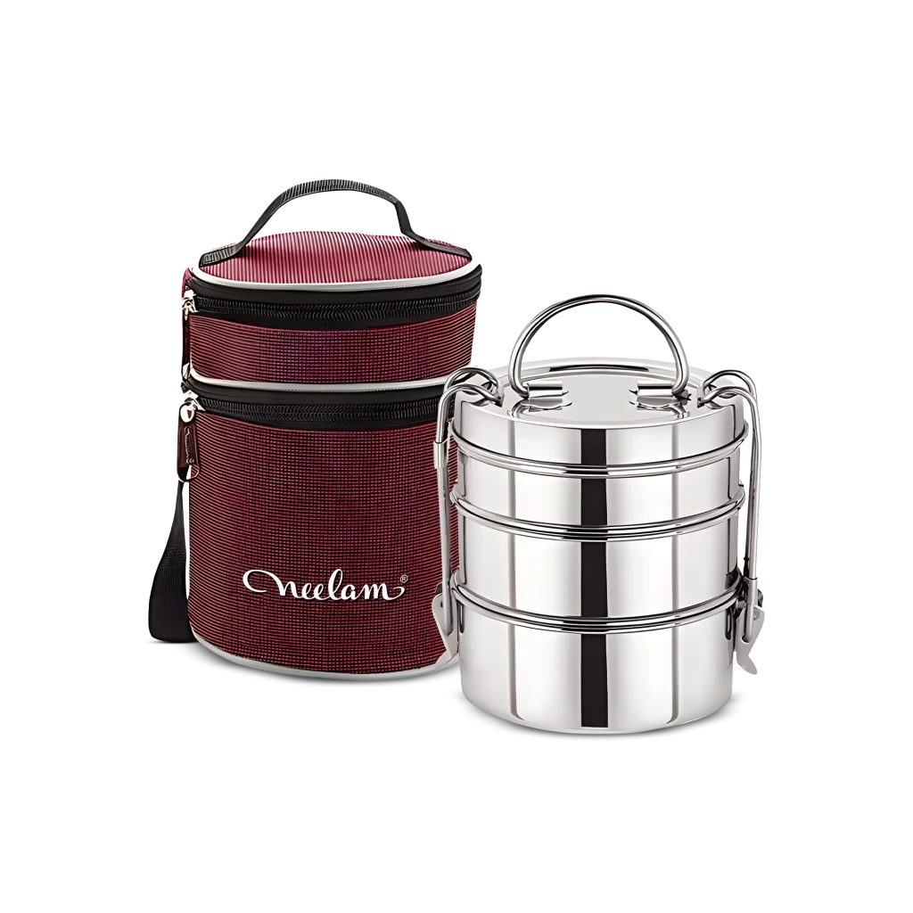 Neelam Stainless Steel Dura Tiffin 1100ml (7×3)