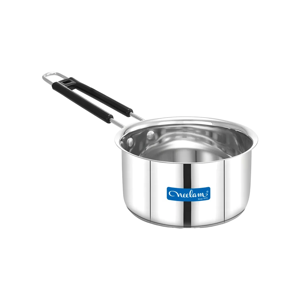 Neelam Stainless Steel Wire Handle I/B Saucepan 10×13 Per KG