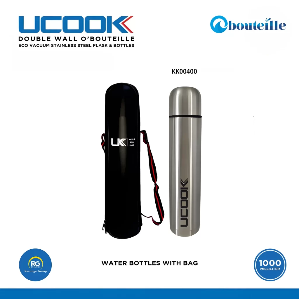 Stainless Steel Double Wall Water Bottle 1000ml (KK00400)