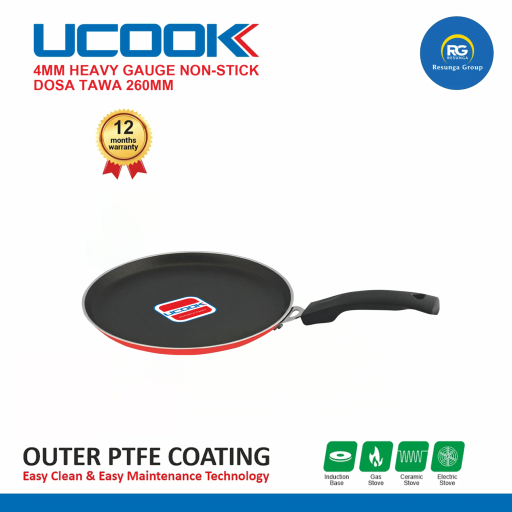 Ucook 4MM Heavy Gauge NS Dosa Tawa 260mm