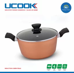 Ucook NS Forged Plus Casserole with Glass Lid 260mm