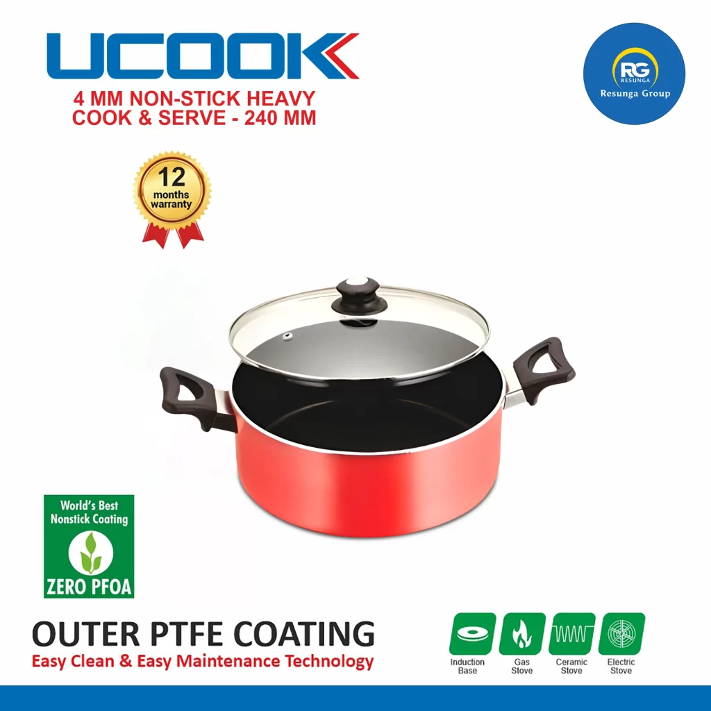 Ucook 4MM Heavy Gauge NS Cook & Serve 240mm