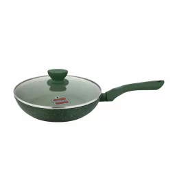 Ucook NS Forged Pro-X1 Fry Pan with Glass Lid Spatter Green 240mm