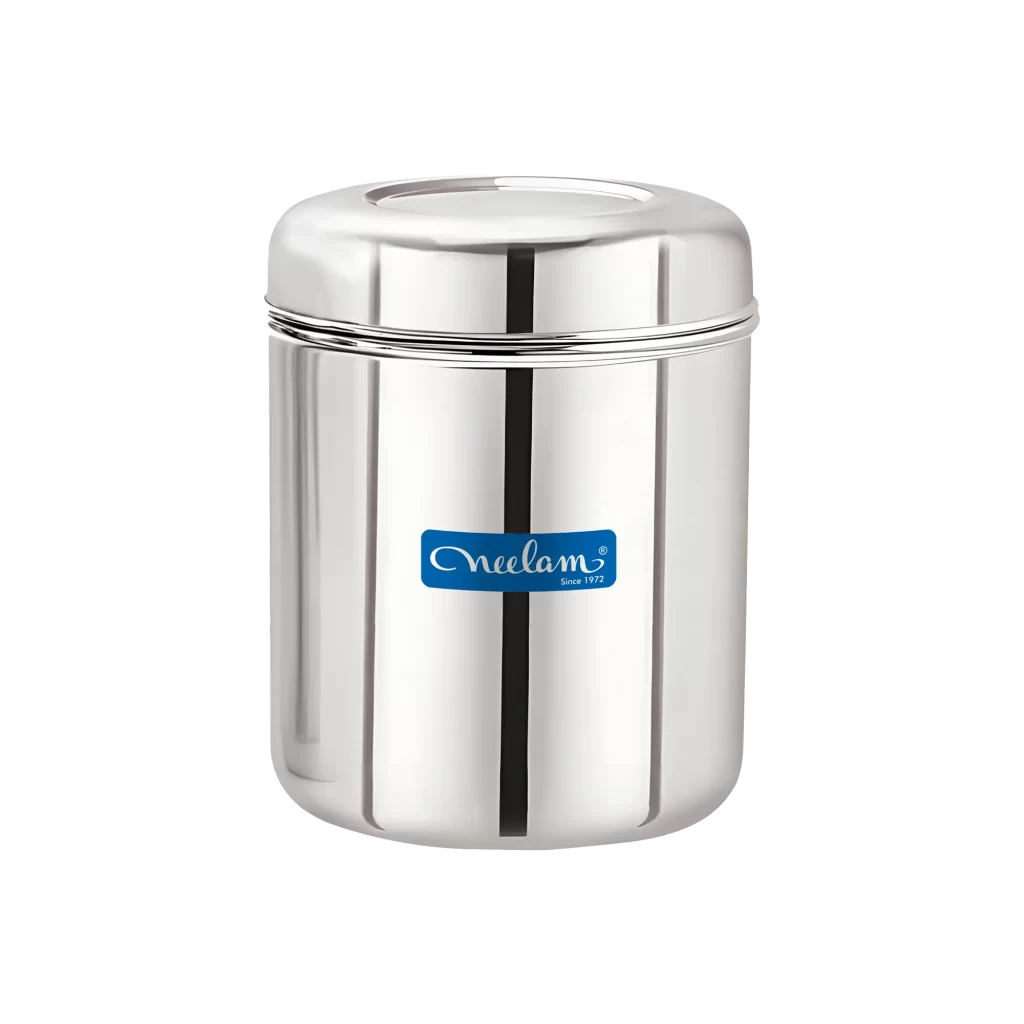 Neelam Stainless Steel Russian Deep Dabba 15×18, Per KG