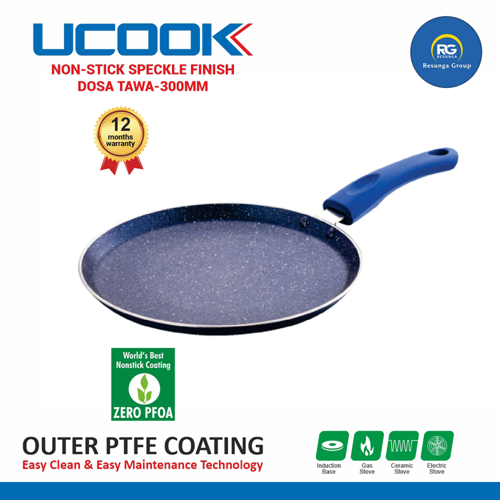 Ucook Non-Stick Speckle Finish Dosa Tawa 300mm