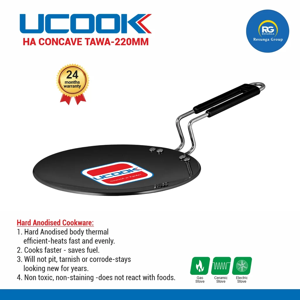 Ucook HA Concave Tawa 220mm/4.06mm