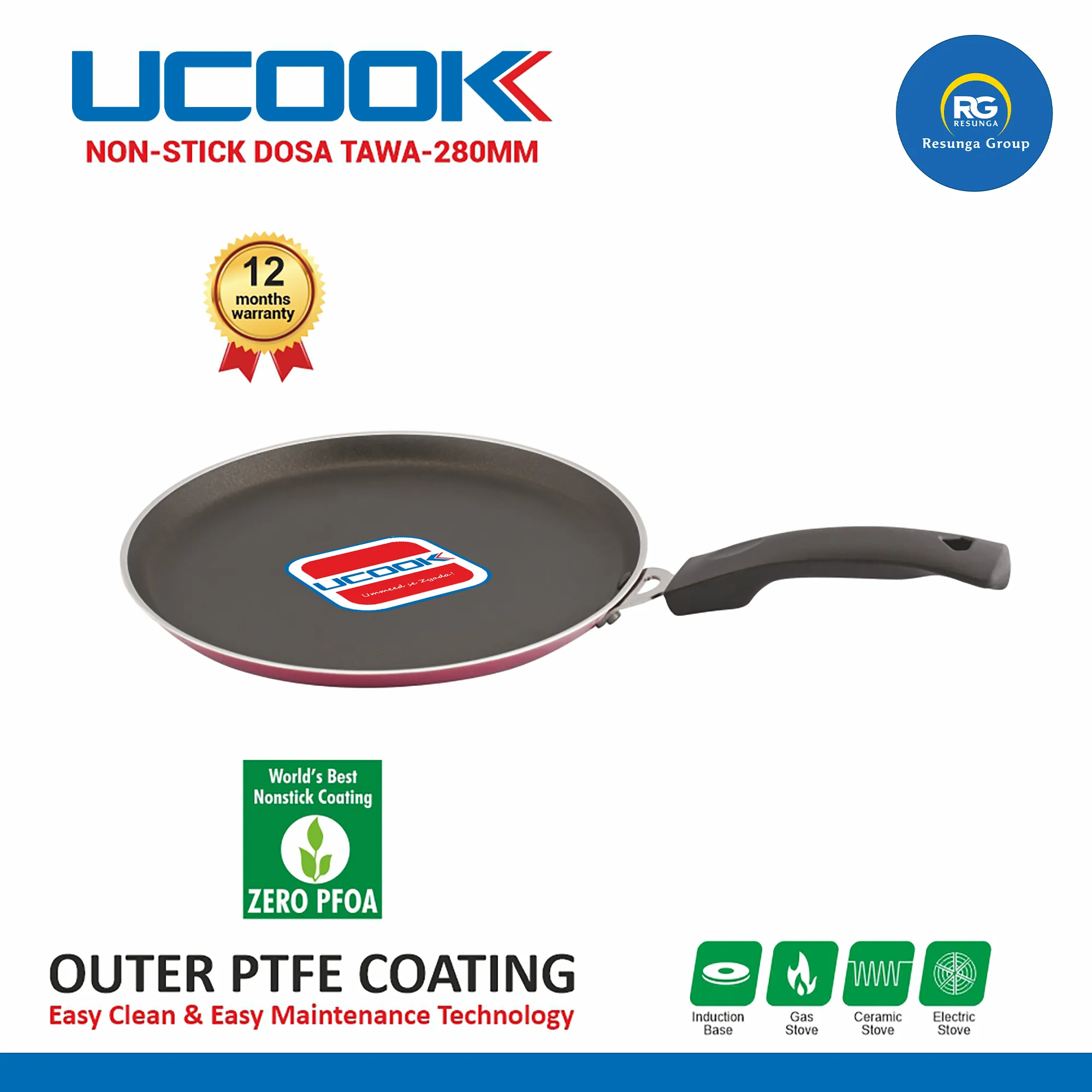 Non-Stick Dosa Tawa 280mm