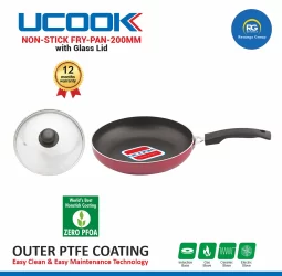 Non-Stick Fry Pan with Glass Lid 200mm