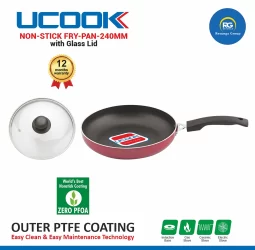 Non-Stick Fry Pan with Glass Lid 240mm