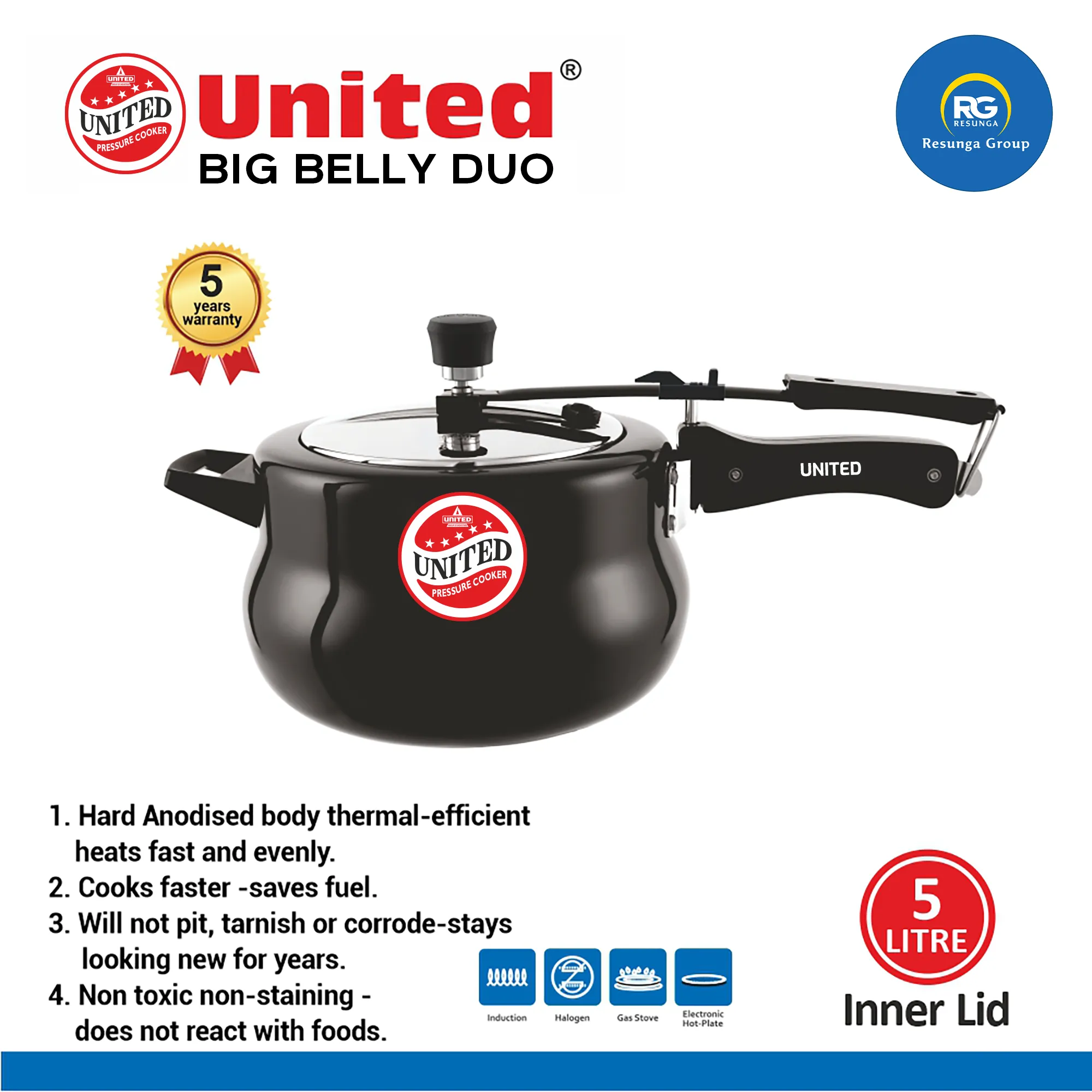 United Big Belly Duo 5Ltr