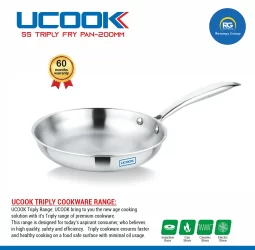 Ucook SS Triply Fry Pan 200mm