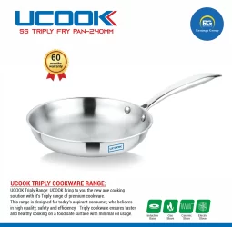 Ucook SS Triply Fry Pan 240mm