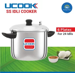 Stainless Steel Idli Cooker 6 Plate