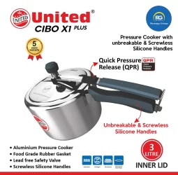 United CIBO X1 Plus Inner Lid Cooker 3Ltr