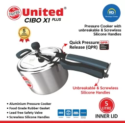 United CIBO X1 Plus Inner Lid Cooker 5Ltr