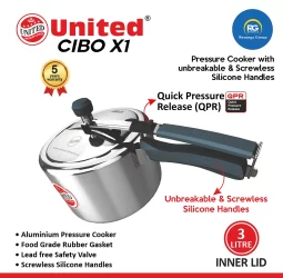 United CIBO X1 Inner Lid Cooker 3Ltr