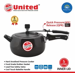 United Magic Black Induction Pressure Cooker 5Ltr