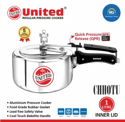 United Regular Inner Lid Magic Induction Pressure Cooker 1Ltr