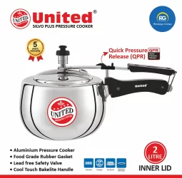 United Silvo Plus Inner Lid Pressure Cooker 2Ltr