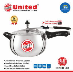 United Silvo Plus Inner Lid Pressure Cooker 6.5Ltr