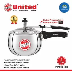 United Silvo Inner Lid Pressure Cooker 2Ltr