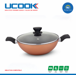 Ucook NS Forged Plus Kadhai with Glass Lid 260mm