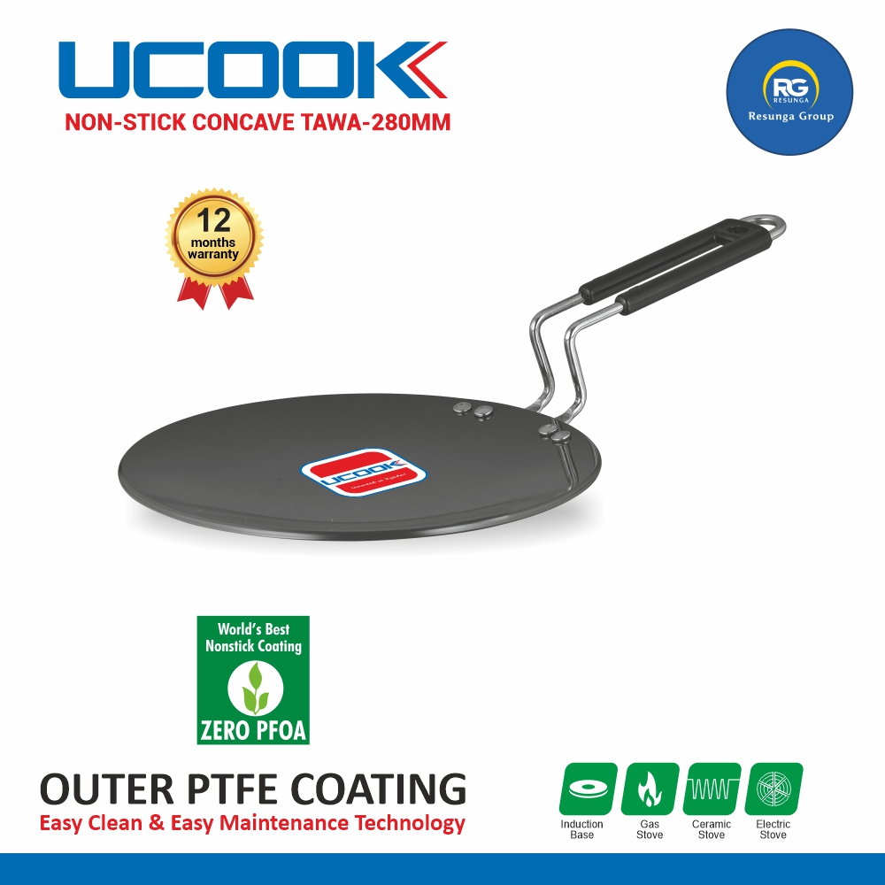 Non-Stick Concave Tawa 280mm