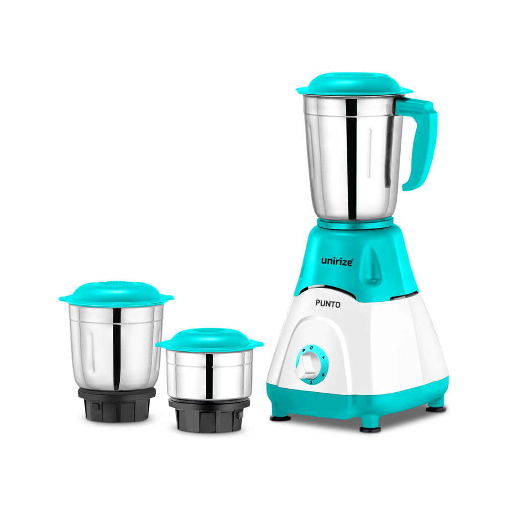 Unirize Mixer Grinder Punto Blue 3 Jar/500 Watts