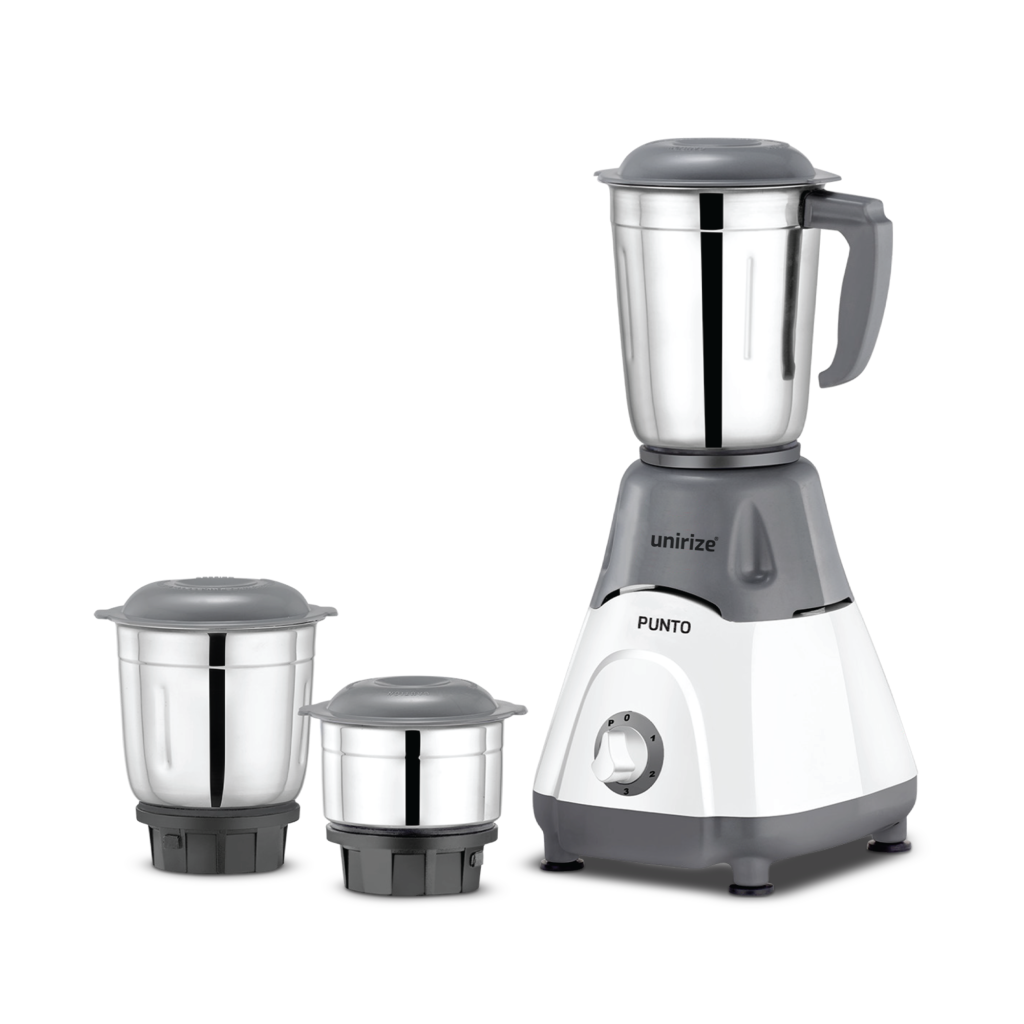 Unirize Mixer Grinder Punto Grey 3 Jar/500 Watts