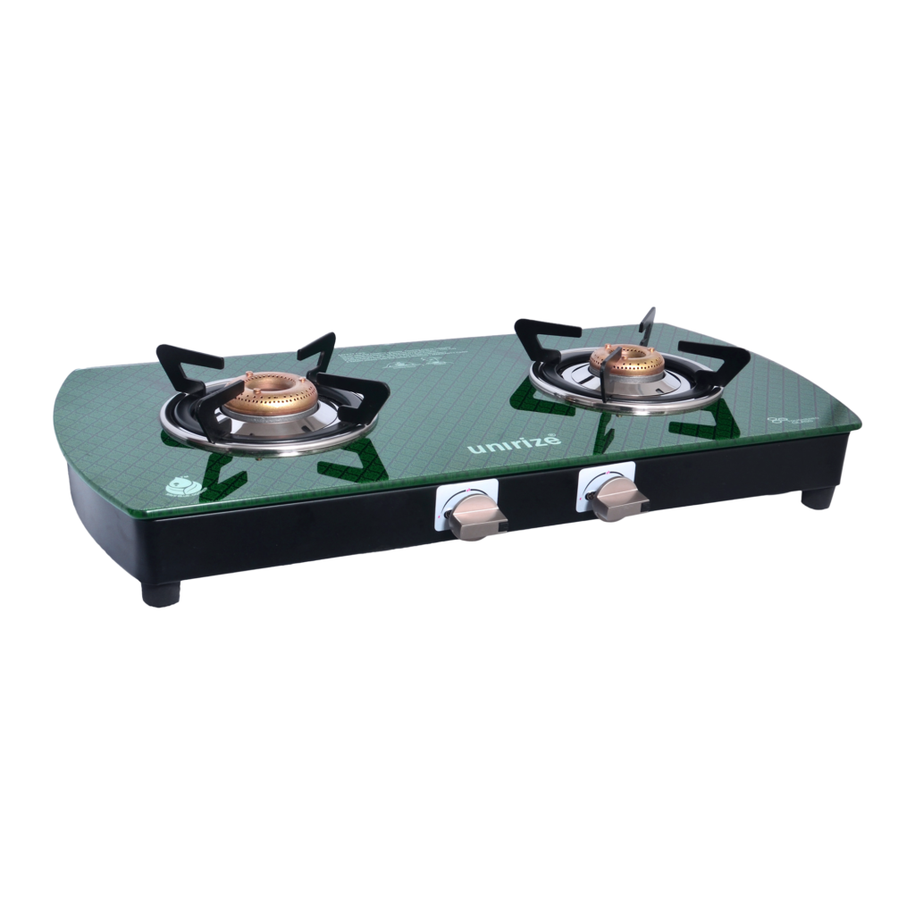 Blanco Green Auto 2 Burner Glass Top Gas Stove