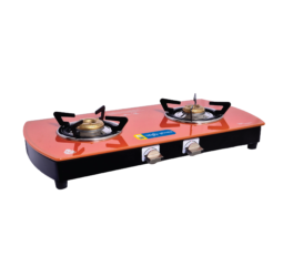 Blanco Orange Auto 2 Burner Glass Top Gas Stove