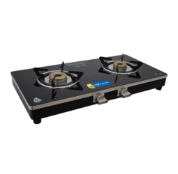 Dazzle Auto 2 Burner Glass Top Gas Stove