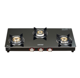 Dazzle Auto 3 Burner Glass Top Gas Stove New