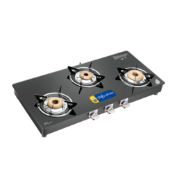 Desire Auto 3 Burner Glass Top Gas Stove