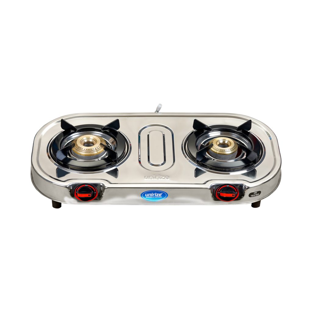 Unirize Stainless Steel Platinum Pro 2 Burner Non-Auto Gas Stove