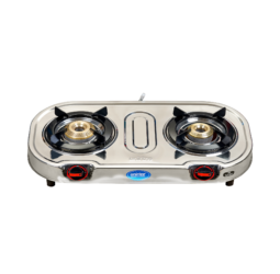 Unirize Stainless Steel Platinum Pro 2 Burner Auto Gas Stove