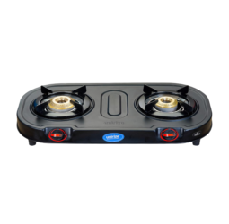 Unirize Stainless Steel Platinum Pro Black 2 Burner Auto Gas Stove