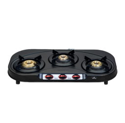 Unirize Stainless Steel Platinum Pro Black 3 Burner Auto Gas Stove