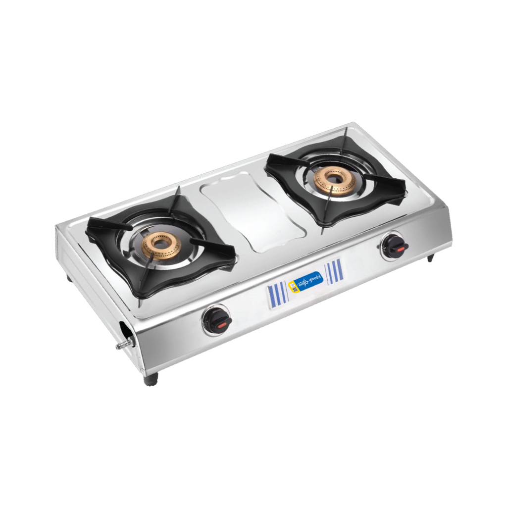 Unirize Stainless Steel Venus 2 Burner Non-Auto Gas Stove