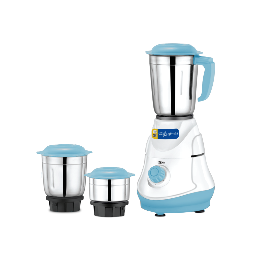 Unirize Mixer Grinder Zen Plus Blue 3 Jar/550 Watts