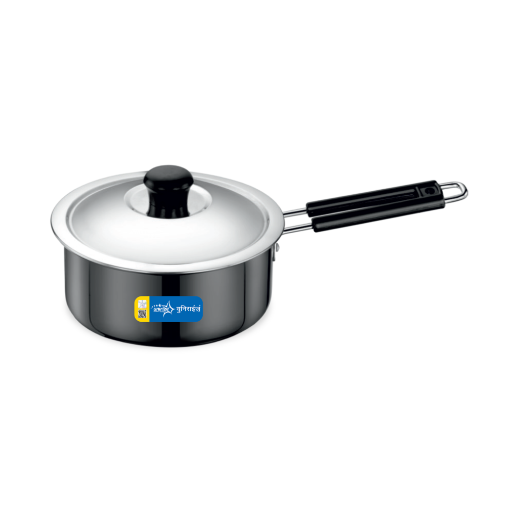 Unirize Hard Anodised Induction Sauce Pan with SS Lid 1.5L