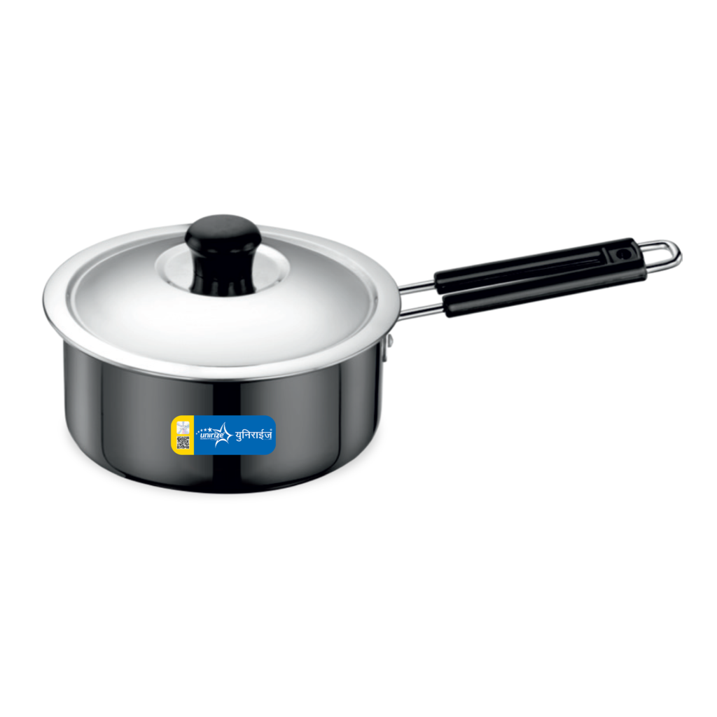 Unirize Hard Anodised Induction Sauce Pan with SS Lid 2L