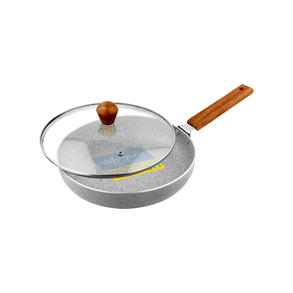 Unirize M-Series Aluminium NS, Induction Fry Pan with Glass Lid 22cm