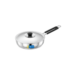 Unirize Induction Polish Fry Pan with Stainless Steel Lid 170mm