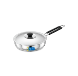 Unirize Induction Polish Fry Pan with Stainless Steel Lid 190mm