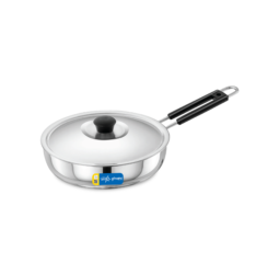 Unirize Induction Polish Fry Pan with Stainless Steel Lid 210mm