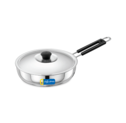 Unirize Induction Polish Fry Pan with Stainless Steel Lid 230mm