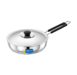 Unirize Induction Polish Fry Pan with Stainless Steel Lid 250mm